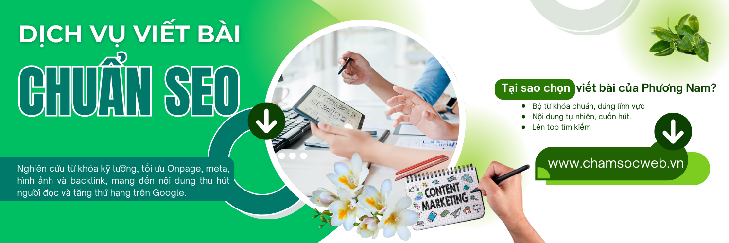 Dịch vụ viết bài chuẩn SEO - chamsocweb.vn